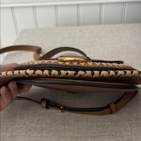 Ulla Johnson leather and raffia crossbody bag - Picture 4 of 4